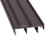 Powder Coating Extruded Wardrobe Aluminium Profile For Sliding Closet Door Frame