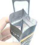 ODM See Through Pouches Resealable Snacks Stand Up Pouch Black SGS