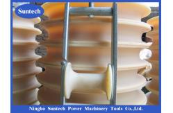 China 5kn Light Nylon Aerial Cable Stringing Block Roller With Hook supplier
