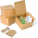 China Premium Kraft Square Gift Boxes Large Eco Friendly Packaging With Twine Tags Elegant Customizable factory