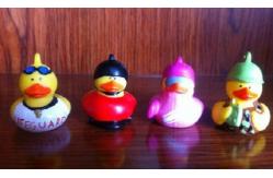 China Various Mini Keychains Duck Toy , LED Character Rubber Duck Keychains Ring supplier