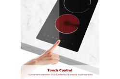 China 30cm Double Ceramic Hob 2 Zone Portable Double Electric Hobs With Plug supplier