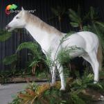 Simulated White Animatronic Horse For Amusement Park Exhibition for sale