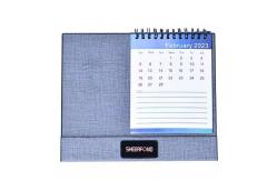 China 2023 2024 Desktop Wireless Charger Customized Desk Calendar supplier