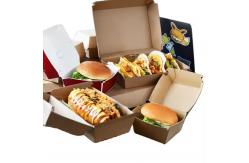 China Custom Corrugated Cardboard Hamburger Box  Food Grade Packaging with Logo supplier