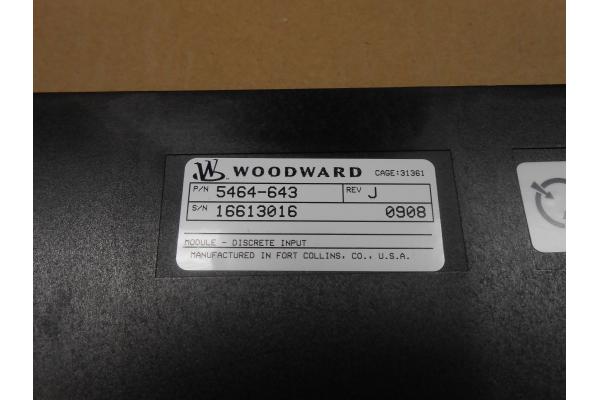 NEW WOODWARD 5464-643 5464643 REV J MODULE DISCRETE INPUT
