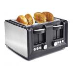 power source electric Household Stainless Steel Four Slice Bread Toaster With Cancel Reheat Defrost Function for sale