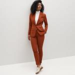 Burnt Orange Formal Stylish Womens Suits 5% Spandex for sale