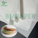 34gsm 40gsm 45gsm White or Brown Greaseproof Paper Roll For Packing Sandwiches for sale