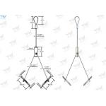 Y Cable Suspension Kits Adjustable Cross Cable Industrial Kits With Toggles for sale