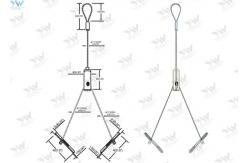 China Y Cable Suspension Kits Adjustable Cross Cable Industrial Kits With Toggles supplier