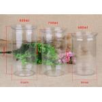 Food Packaging Airtight PET Plastic Canister With Clear PE Plastic Cover