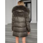 Bio Down Coat Functionality Real Fox Fur Coat Machine Washable Care Instructions For Girls And Women Rich Fur Real Raccoon Soft Fur Windproof For Cold Winter for sale
