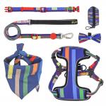 Custom Colors Dog Harness Logo Reflective Reversible Luxury Pet Collars Harness and Leash Set for Extra Large Dogs for sale