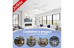 China 52 White Ceiling Fan with LED Light & Pull Chain  1stShine supplier
