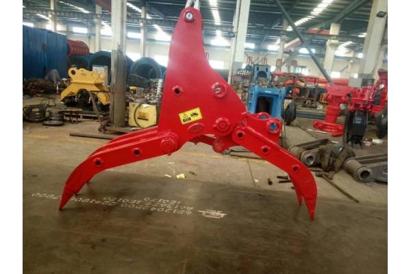 Steel Excavator Grapple Attachment High Ductility Hydraulic Rotating Grapple