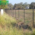 6Ft PVC Coated Diamond Chain Link Fence With Single Arm And Barbed Wire for sale