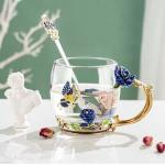 Tall 350ml Short 320ml Crystal Tea Cup Home Decorations Crafts for sale