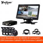 4CH SD MDVR 720P 960P Car DVR System Dome Indoor Camera CMSV6 Server With Microphone for sale