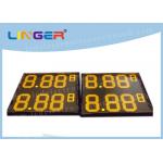 2 Lines LED Gas Price Sign Yellow Color With Waterproof Frame 8.889 Format for sale