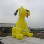 Inflatable yellow  dog model carton for sale