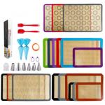 Non Stick Reusable Silicone Baking Mat Set Thickness 0.7mm for sale