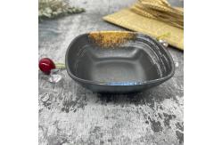 China 5 Inch Black Rectangular Melamine Salad Bowl Matt Finish BPA Free supplier