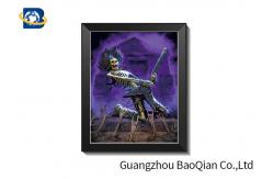 China Picture With Playing Skull , Flippped Changing Lenticular 3d Image supplier