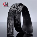 100cm Length Men's Leather Belt Without Lead Authentic Splicing Alligator Bone for sale