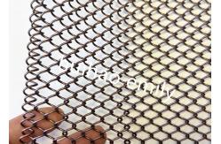 China 6x6mm Aperture Decorative Metal Mesh Curtain For Fireplace Screen supplier