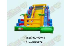 China Children Fun Park Inflatable Large Slide With Palm Trees supplier