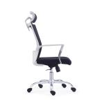 Modern Middle Back Mesh Back Fabric Seat Swivel Office Chair With Headrest
