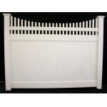 Outdoor PVC Plastic Privacy Style Vinyl Fence With Top Picket for sale