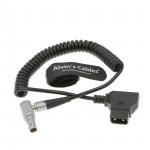 2 Pin Right Angle To D TAP Coiled Video Camera Power Cable For Kinefinity Kinemini Camera for sale