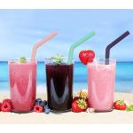 BPA Free Silicone Kitchen Product Straw Reusable With Cleaning Brushes for sale