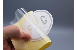 China Custom Clothing Silicone Heat Transfer Labels With White Cut Out Logo supplier