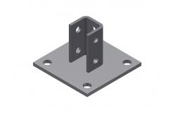 China Custom Size Strut Fittings Slotted C Channel Post Base supplier