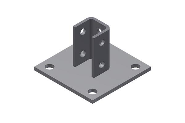Custom Size Strut Fittings Slotted C Channel Post Base