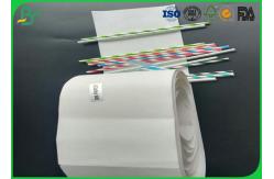 China Glossy Food Grade Paper Roll , 60gsm To 120gsm Environmental Safetyof Straw Pipe Paper supplier