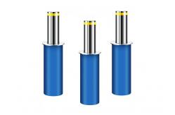 China Brushed Finishing Auto Lifting Retractable Rising Bollards 100m Remote Control supplier
