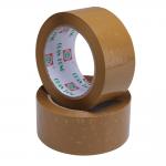 Reinforced 35 - 65 Mic BOPP Packaging Tape , Strong Sticky Brown Packing Tape