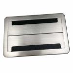 Brushed Cable Cubby Box , Silver Color Conference Table Connection Box Muti - Outlets for sale
