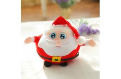 China 20cm Small Cute Red Animated Plush Christmas Toys Santa Claus White Beard Pattern supplier