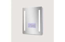 China Frameless Illuminated Bathroom Wall Mirror With Touch Screen LCD TV And Defogger supplier