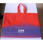Custom Printed Large Plastic Shopping Bags with Rope Handles / Button