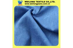 China 4.2oz Feather Printed Indigo Thin Lightweight Cotton Denim Fabric For Summer supplier