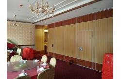 China MDF Board Sliding Folding Partition Walls / Great Hall Mobile Room Dividers supplier