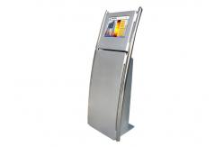 China Standalone Information Touch Screen Kiosk 300nits With Two Handhold Poles supplier