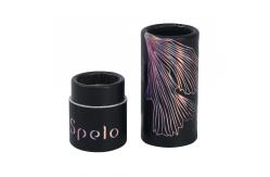 China Matte Black Custom Cardboard Lipstick Tubes 19mm with Holographic Hot Stamping supplier