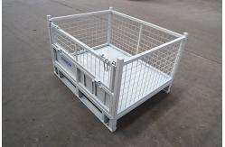 China Space Saving Galvanized Wire Mesh Pallet Cage For Warehouse Storage Solutions supplier